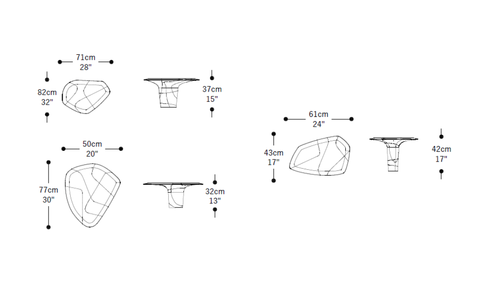 Image of the main dimensions of the product